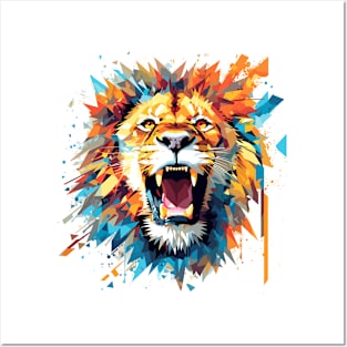 Lion Animal Freedom World Wildlife Wonder Abstract Posters and Art